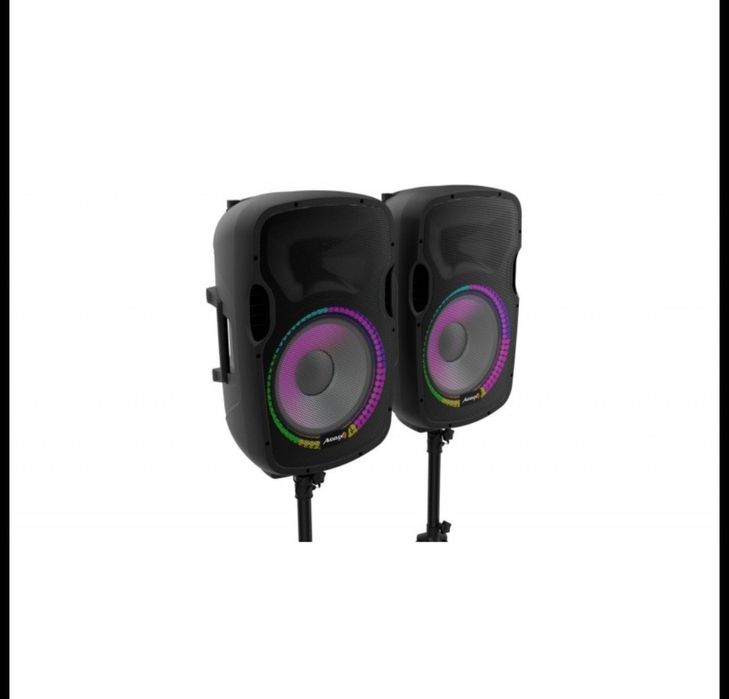 Pachet boxa activa + boxa pasiva Audibax Party 215 Black