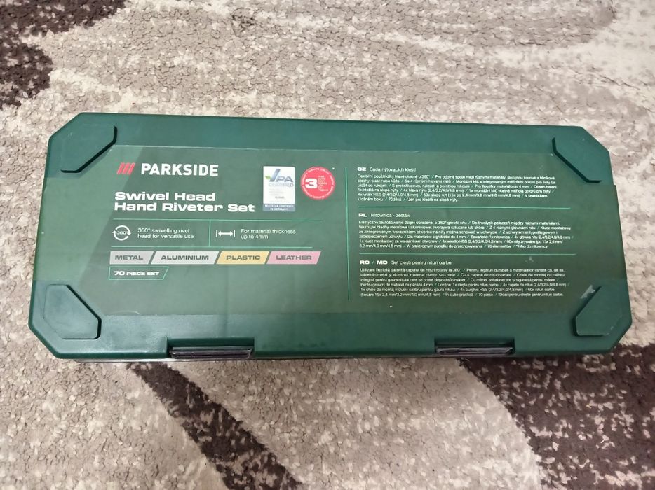 Set Cleste de Nituit Parkside - Nou, la Cutie - Cu 4 Capete și Nituri Incluse