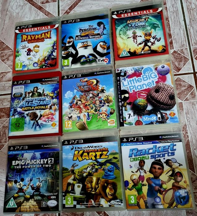 Rayman Big planet Epic Mickey 2 Penguins One piece Uwr joc copii PS 3