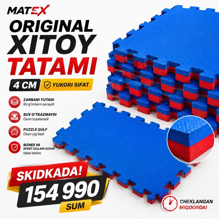 TATAMI DAYAN 4 sm Skidkada 154 800 sum