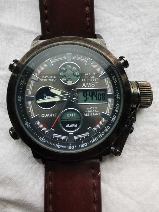 Ceas AMST Water Resistant Model 3003 mecanism digital si analog
