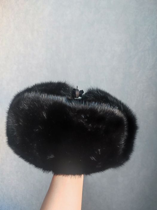 Шапка ушанка, мех из норки