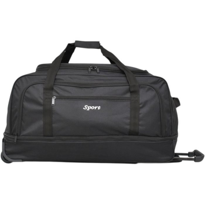 Пътнически сак с колела и теглич на две нива отделение за обувки 135L