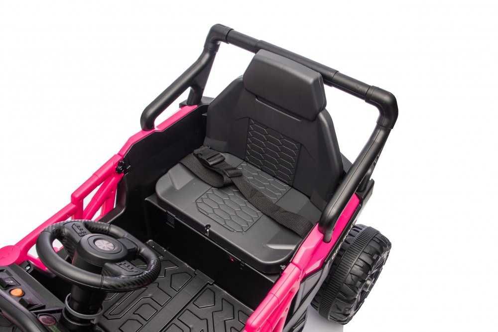 Masinuta electrica Nichiduta Off Road UTV Rose Red cu telecomanda 2.4G,acumulator 12V4.5Ah,doua motoarex35W,slow start,roti robuste cu rulment