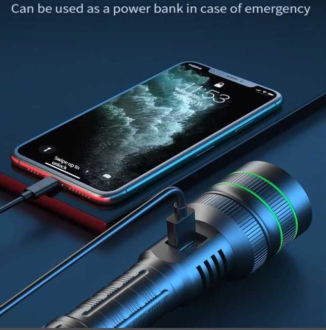 Lanterna aluminiu profesionala 60W 5000mAh