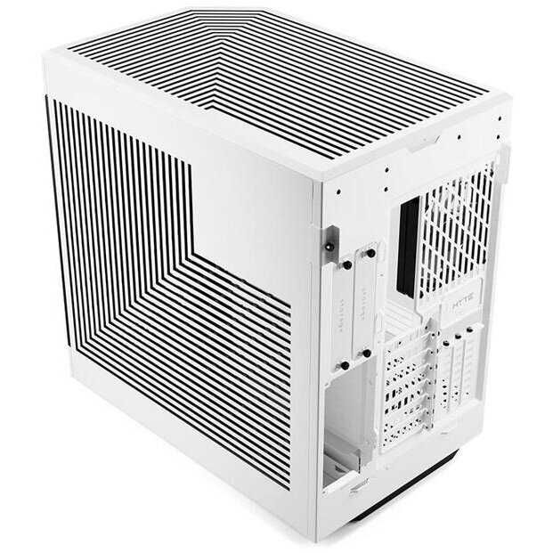 Carcasa HYTE Y60, Premium ATX, 3 elemente sticla securizata, dual-chamber, riser PCIe inclus, Alb
