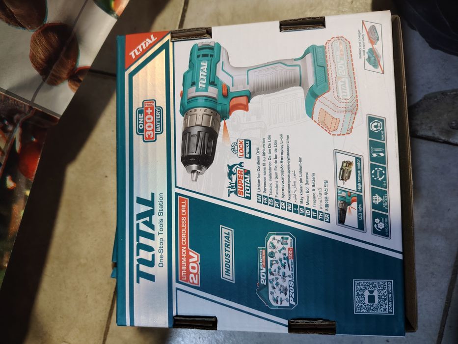 Акумулаторен винтоверт TOTAL INDUSTRIAL, 20 V, 45 Nm, без батерия