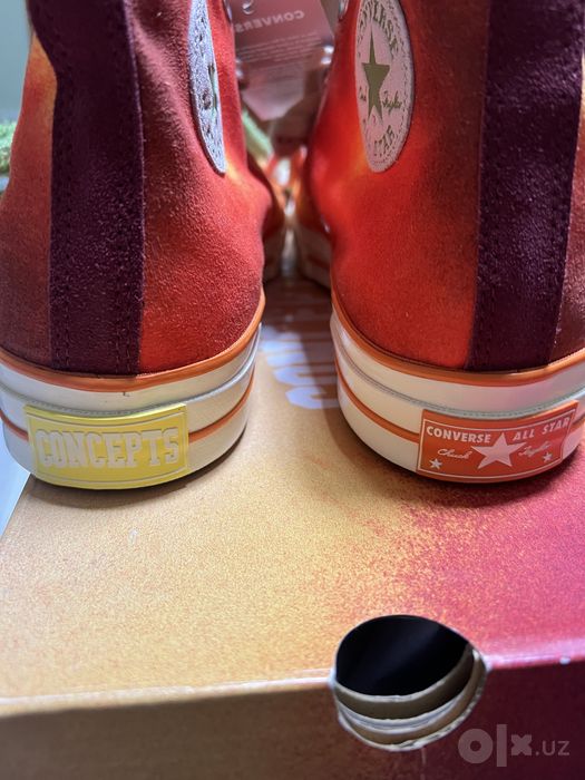 Converse x CONCEPTS CT70 HI  US10 замша, расцветка :нектарин.