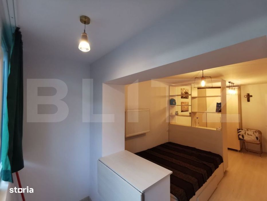 Garsoniera, 24 mp, etaj intermediar, zona Zamca
