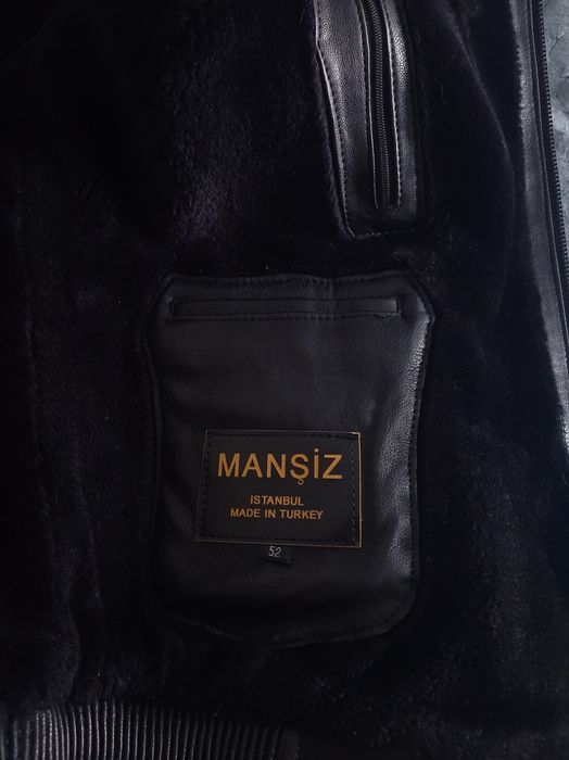 Кожаная зимняя куртка