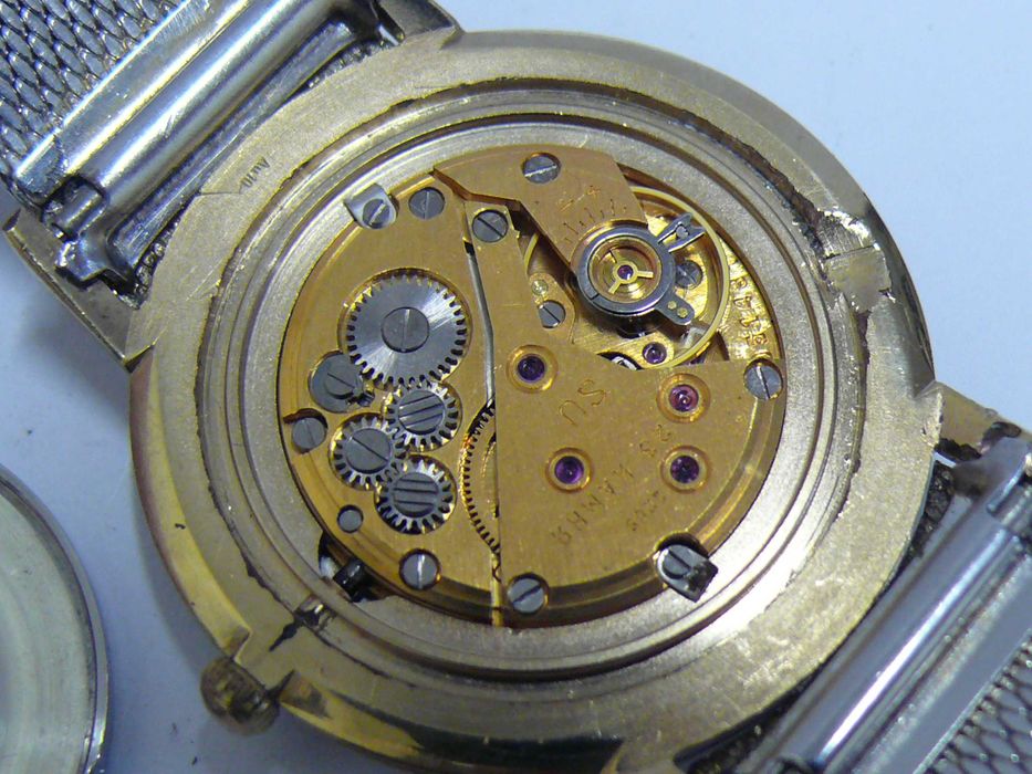 Съветски Sekonda/Poljot DeLuxe Позлатен Мъжки ръчен часовник, работещ