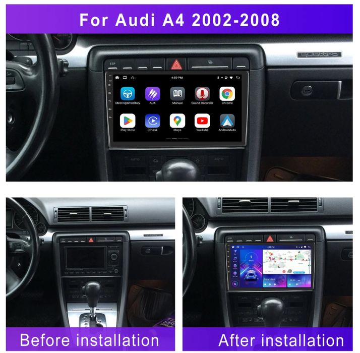 Navigatie Carplay Audi A4 B6 B7, Seat Exeo Noua