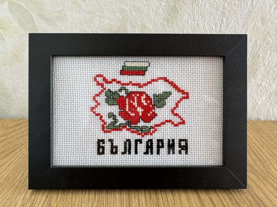 Шевица с картата на България 14 х 9 см