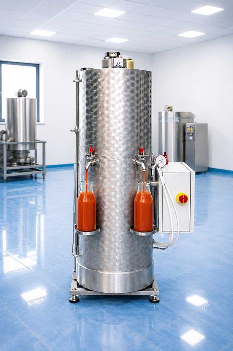 Linie suc de rosii , bulion, pasta de rosii - utilaje spalare, stoarcere , pasteurizare si ambalare suc de  rosii