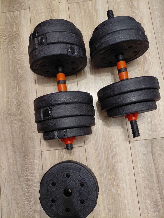 Gantere reglabile 2x 20kg (40kg) - le pot aduce personal in bucuresti sau ilfov