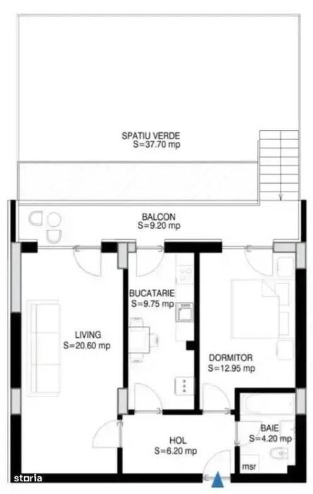 Curte/Gradina Apartament 2 Camere Decomandat Metrou Nicolae Teclu