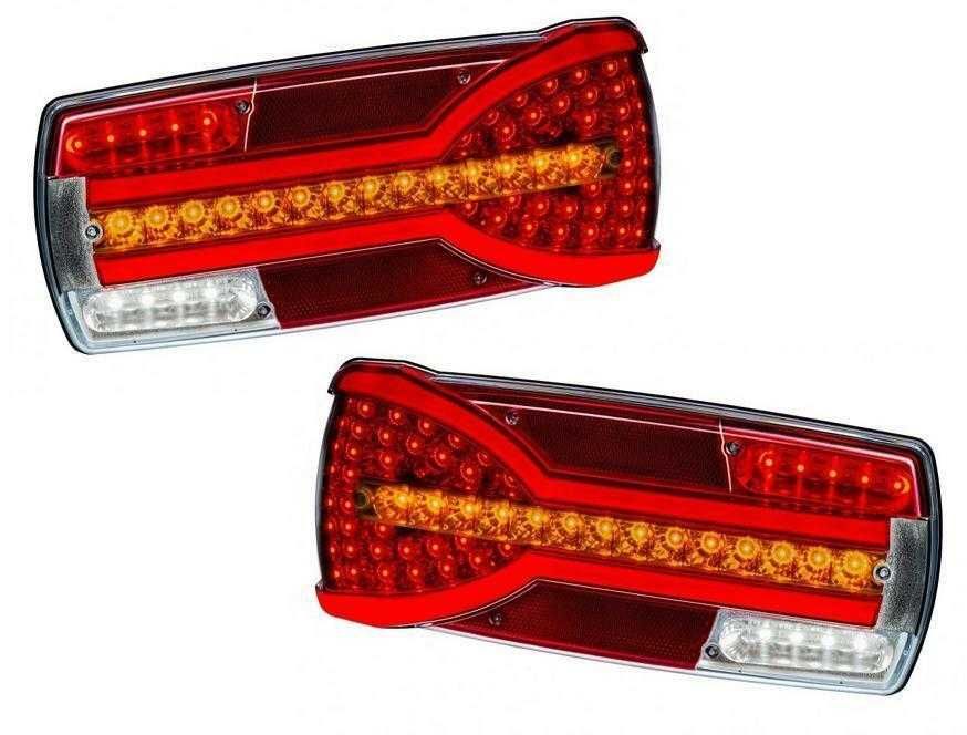 1 бр. стопове стоп ЛЕД LED с динамичен мигач и неон 12-24V, Полша