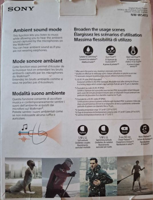 Sport MP3 player sony walkman