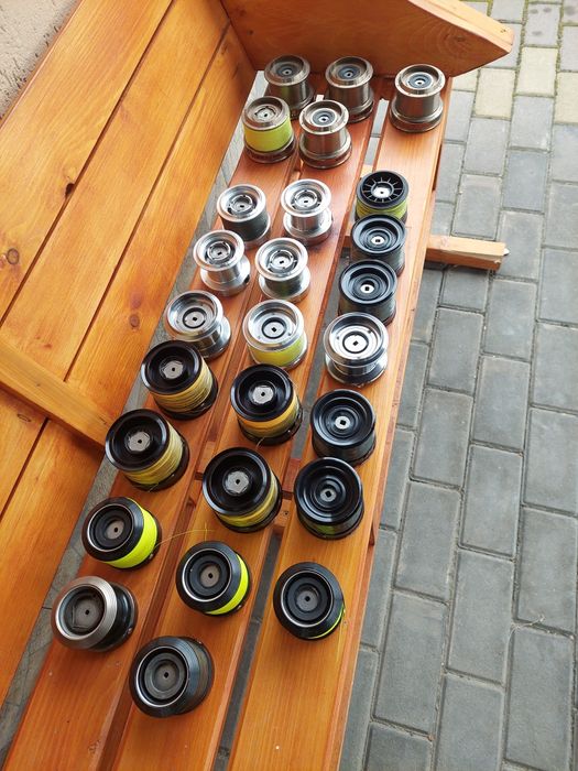 Tamburi de rezerva: shimano 14000, prologic 7000, okuma 8k/cb60, fox f