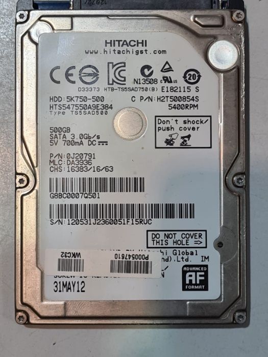 Vand HDD-Hard Disk Laptop 1TB-750 GB-640 GB - 500 GB - 250 GB - 160 GB