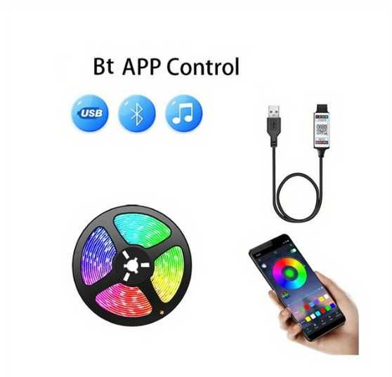 Bandă LED cu bluetooth 3m cu telecomanda