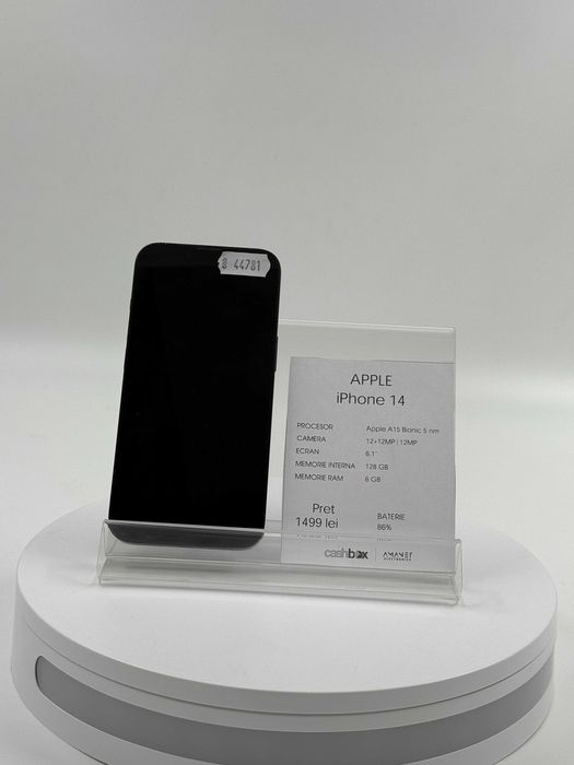 Apple iPhone 14 128 GB 86% Garantie 24 luni CashBox