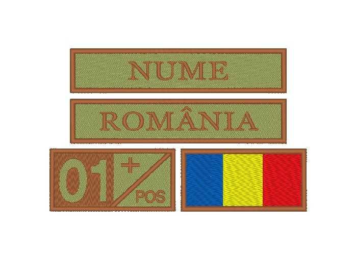 Ecusoane brodate pentru tinuta camuflaj , set 4 bucati