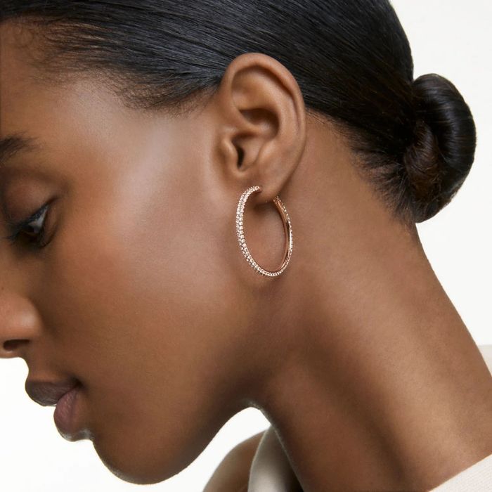 Серьги кольца Swarovski