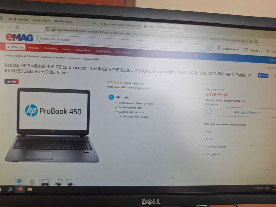 vand laptop hp probook 450 g2 stare impecabila