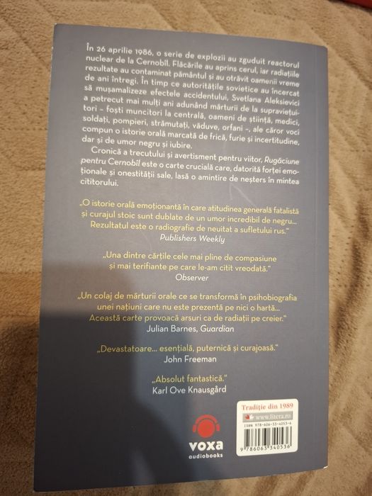 Rugăciune pentru Cernobîl de Svetlana Aleksievici