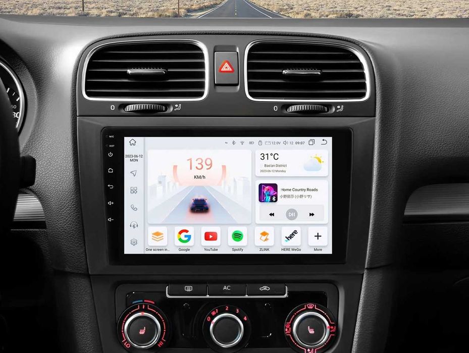 Мултимедия 9" заа VW GOLF 6 ANDROID 14 CARPLAY навигация RDS GPS