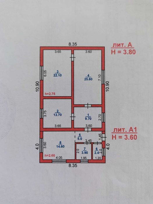 дом · 4 комнаты · 97 м² · 8.5 сот