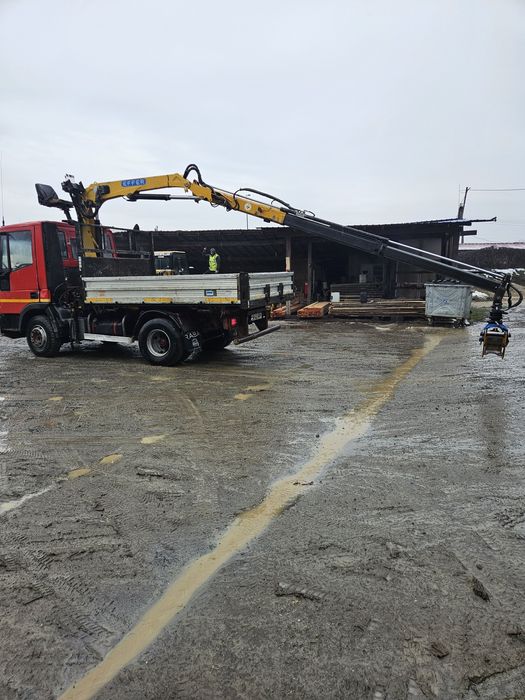 Vand iveco eurocargo 10 t 150cp basculabil macara forestiera