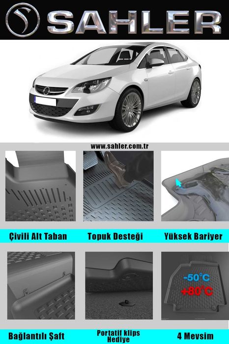 НОВО !! Стелки гумени Опел Астра j SEDAN 2012 - 2019 OPEL ASTRA SAHLER