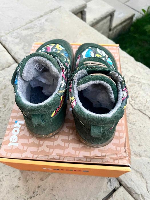 Incaltaminte copii iarna Koel barefoot Devin Tex Print Meri 31 - Verzi