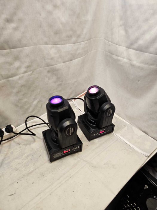 Set 2 Mini Moving Head LED Spot - Proiectoare Lumini Scena, DJ, Party