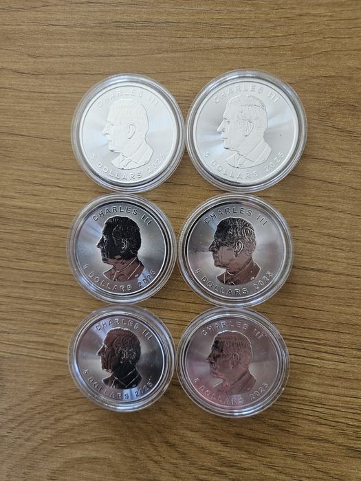 Monede argint pur Maple Leaf 1Oz uncie 9999 bullion lingou