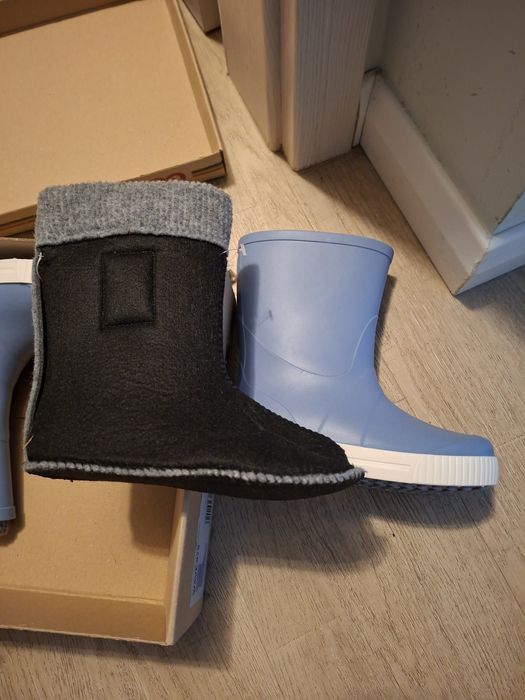 Cizme ploaie GOKIDS + Inserție lână 29