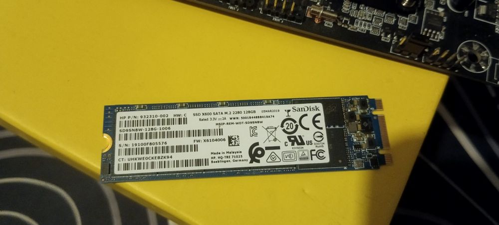 ssd m2 sata sandisk x600 128gb
