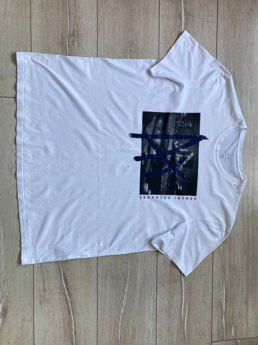 Армани Armani Exchange Pima Cotton мъжка тениска размер XXL Slim Fit