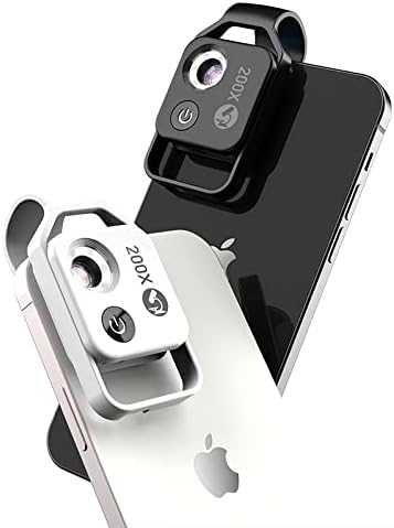 Микроскоп за телефон 200x увеличение с CPL филтър и LED светлина