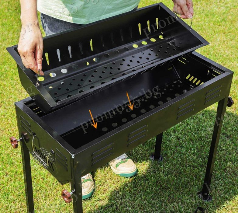 Преносимо Барбекю на Дървени Въглища за Двор, Градина, Пикник