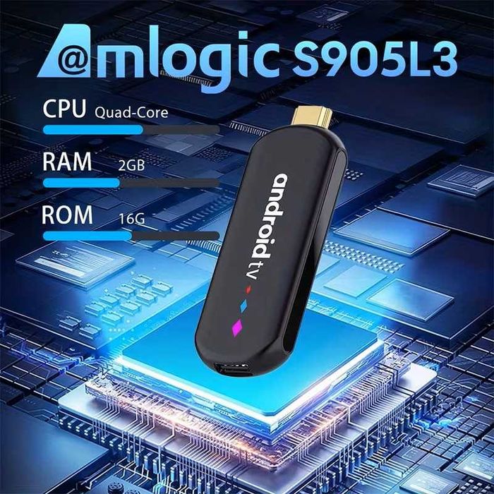 ANDROID 14 ТВ СТИК - 4K 2GB16GB S905L3 - TV Stick Донгъл box тв бокс, Smart TV Box Мултимедия Плейър ANDROID TV