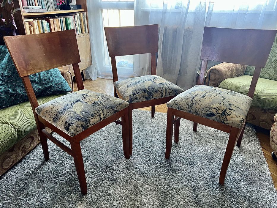 Дървени трапезни столове - 5 броя