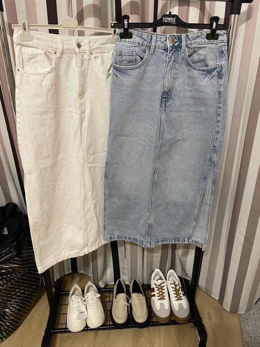 Кожени панталони Зара, Манго