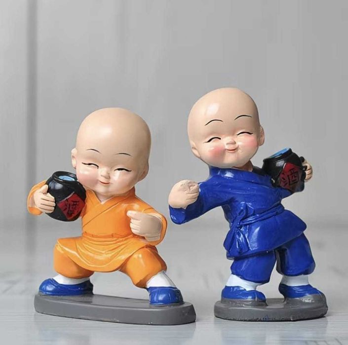 Фигурки маленькие монахи Шаолинь (4шт)