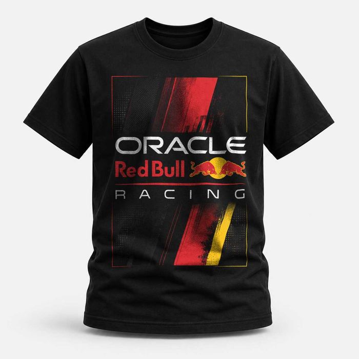 Мъжки тениски Ред Бул Red Bull памучна тениска фланелка черна размери С-5Хл