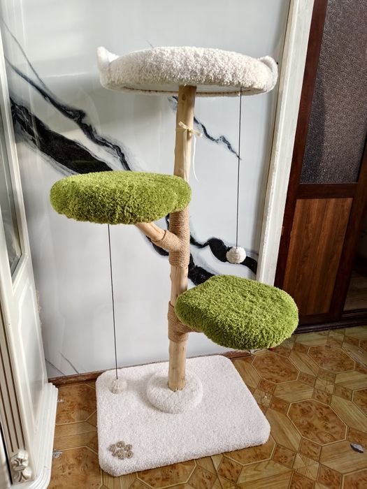 Когтеточка лежанка для кошек. Эстетичная когтеточка из дерева.