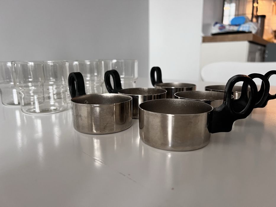 Ретро чаши за чай от топлоустойчиво стъкло