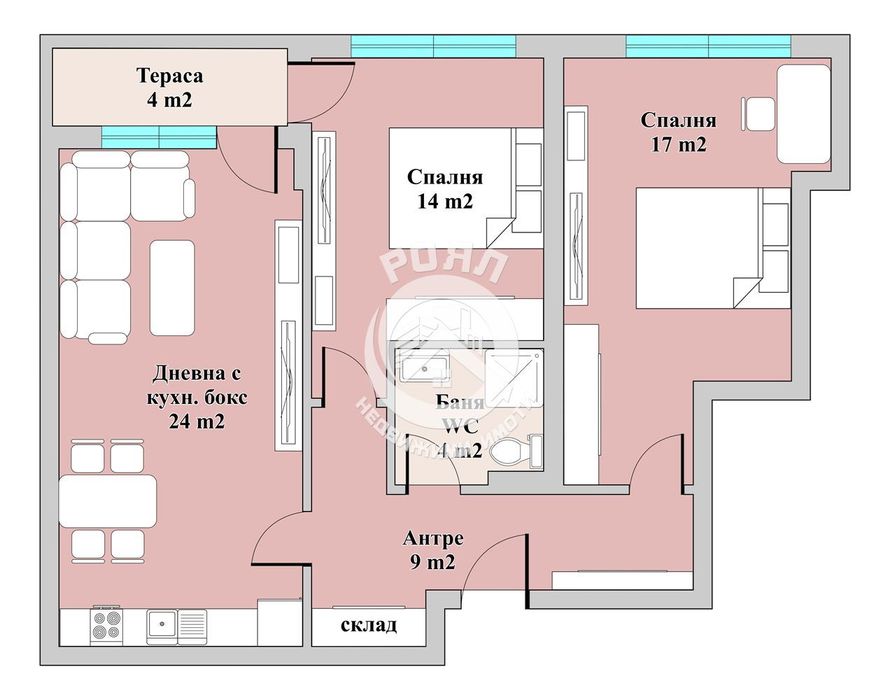 Продава се Тристаен апартамент в Пловдив, Тракия - 98 кв.м за 1276 €/кв.м - Снимка #1